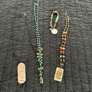 Multicolor Beaded Necklaces and Bracelet (3 necklaces and 1 bracelet)